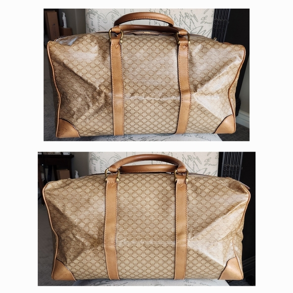 CELINE Macadam Boston Monogram Tan/Cream Duffle Bag UNISEX - Picture 9 of 16